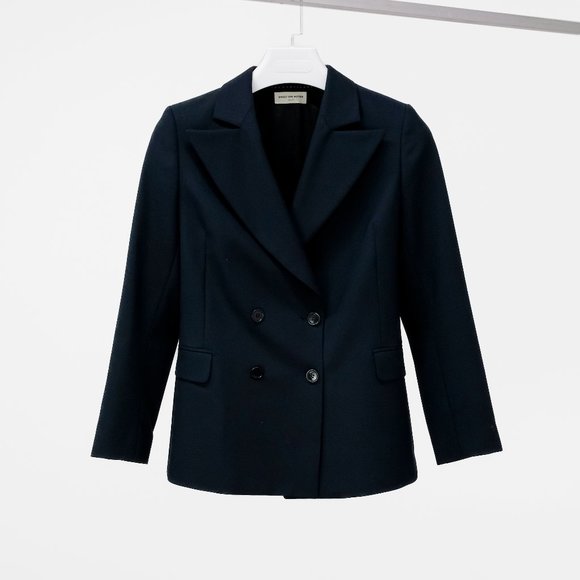 Dries Van Noten Double Breasted Wool Blazer